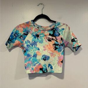 Blue and orange floral twist‎ back joylab shirt